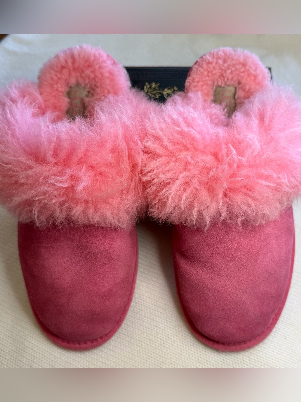 UGG Pink Fury Slippers Women’s Size 7 - Picture 5 of 7